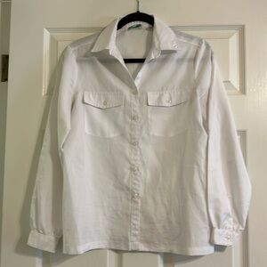 Silkhana by Lady Manhattan White Button Down Shirt
